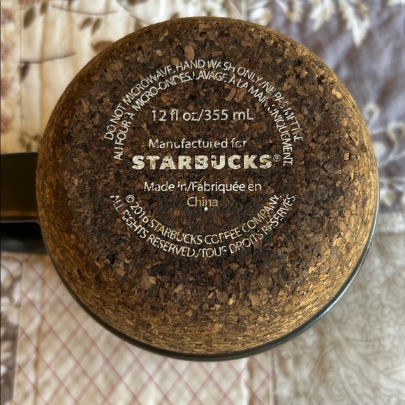 Starbucks Matte Black Mug with Cork Accent - Picture 4 of 4